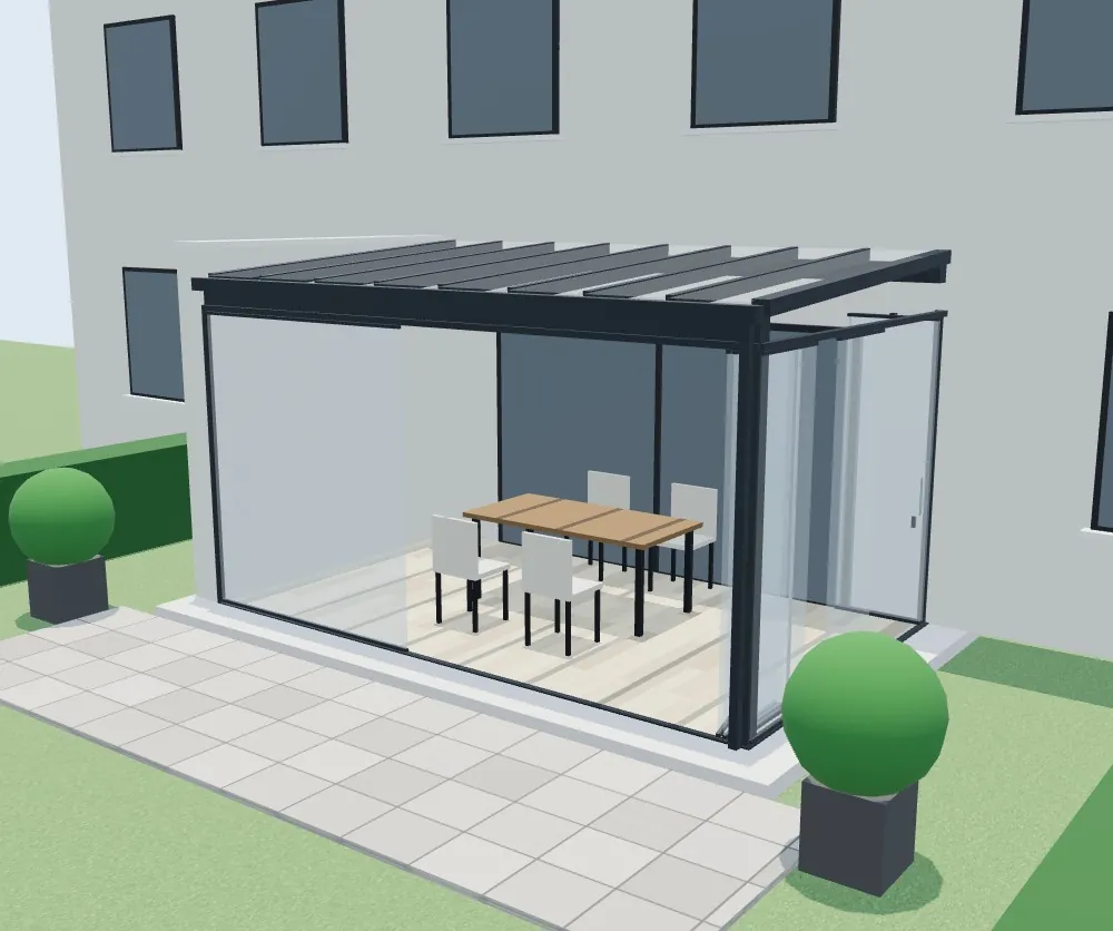 Configurador 3D de cerramientos de terraza