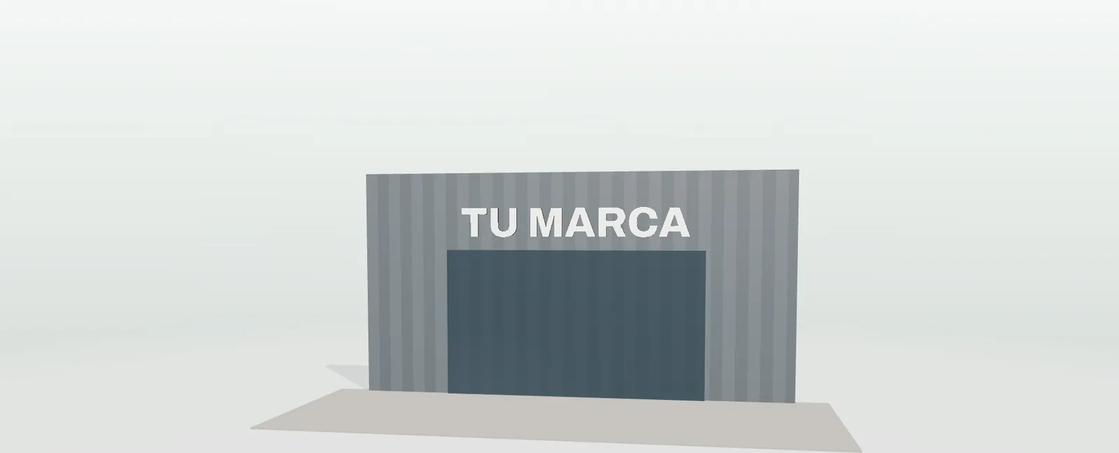 3D letter sign lit at night on the façade, with the face light of the white letters in 3D