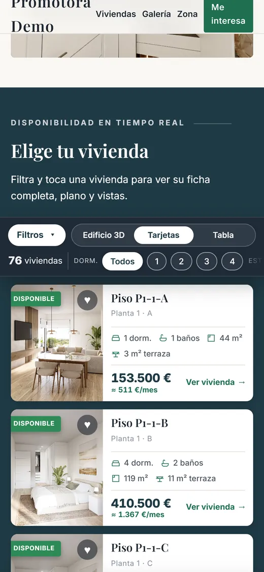 Showroom 3D de la demo Residencial Alborada